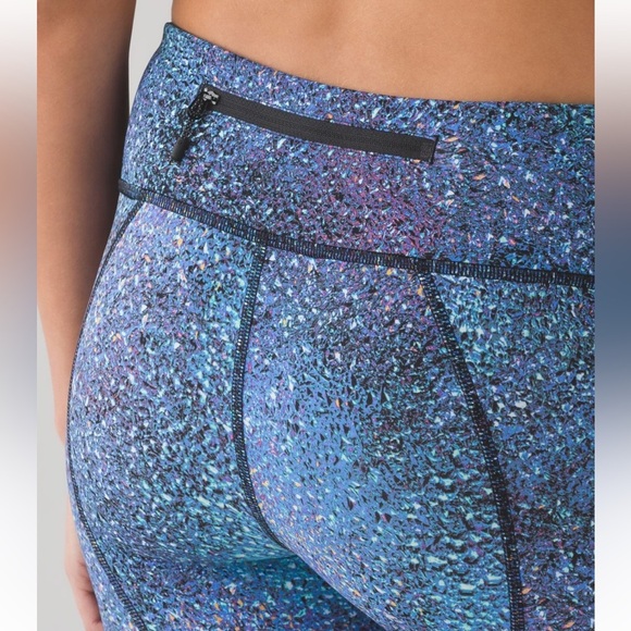 Lululemon Pace Rival Womens Leggings Blue 4 Athletic Athleisure Celestial Boho - Picture 11 of 11